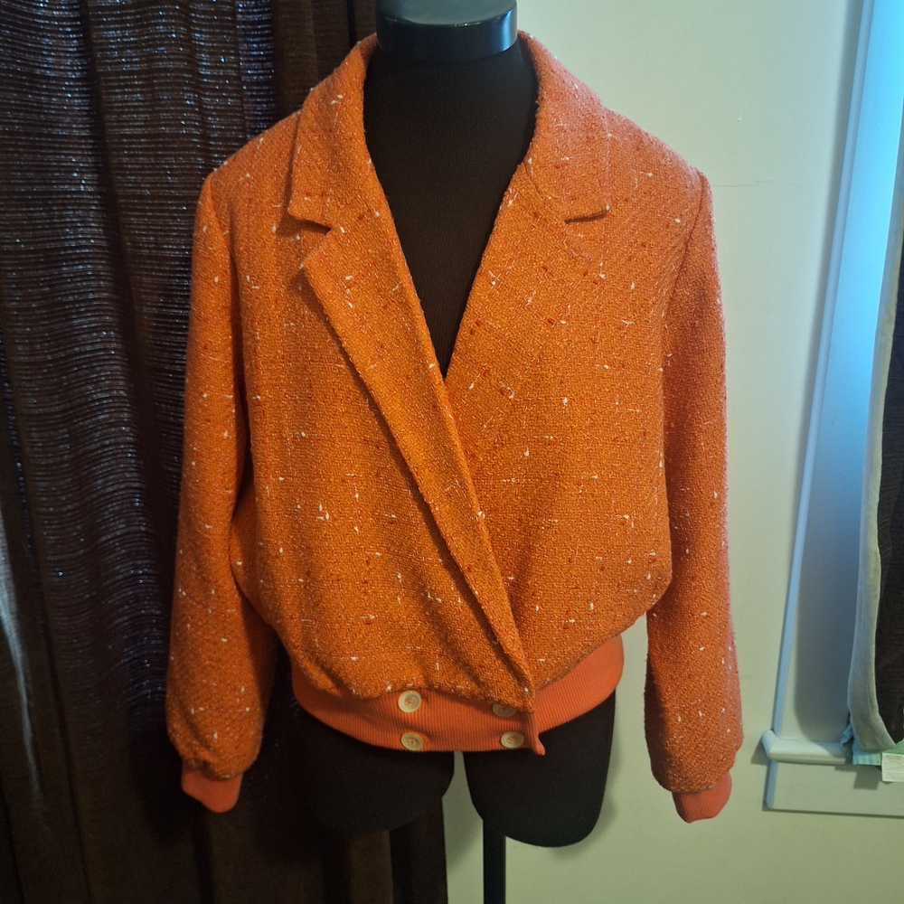 Etcetera Orange Blazer with Button Details